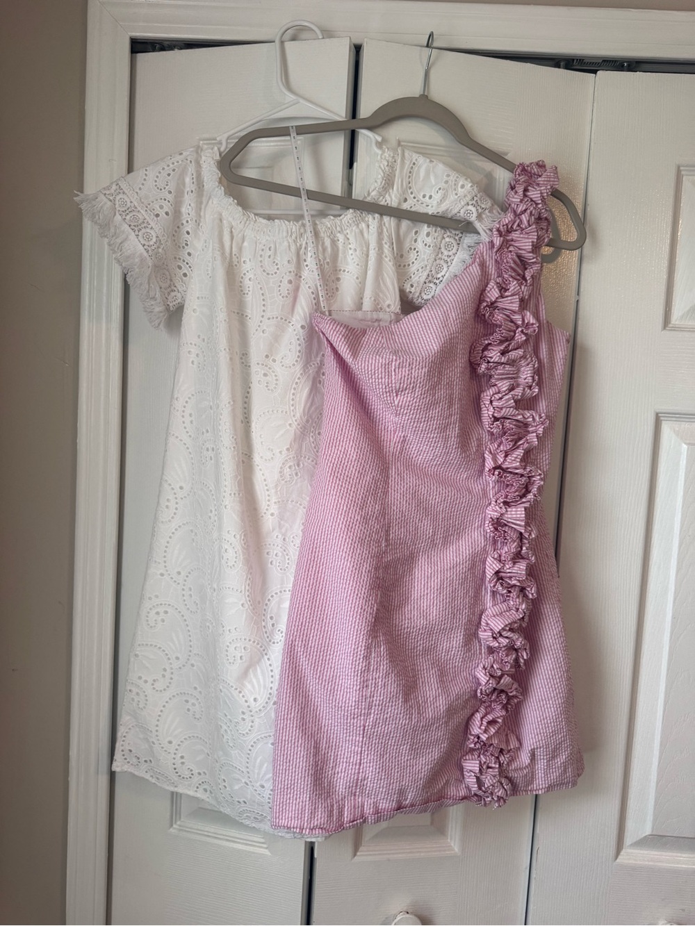 Bundle Lilly Pulitzer Bundle XS XXS White Eyelet & Pink Seersucker Dresses